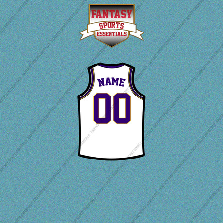 Los Angeles Lakers Personalized Current Away Jersey Car Decals