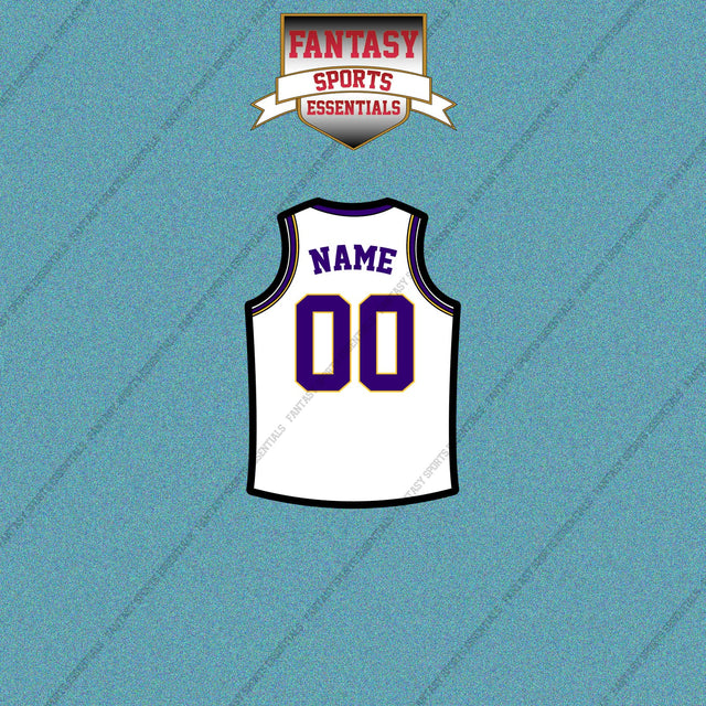 Los Angeles Lakers Personalized Current Away Jersey Car Decals