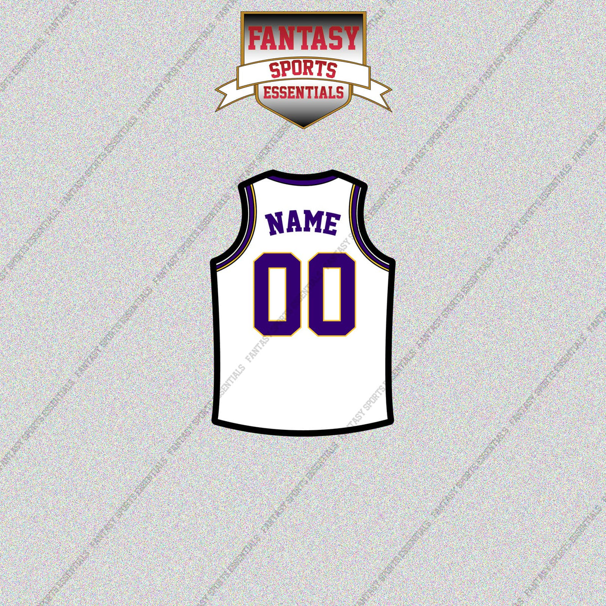 Los Angeles Lakers Personalized Current Away Jersey Glossy Stickers