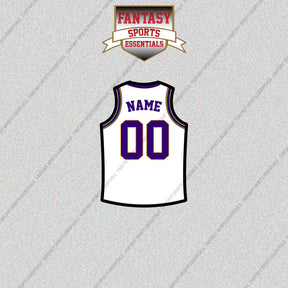 Los Angeles Lakers Personalized Current Away Jersey Glossy Stickers