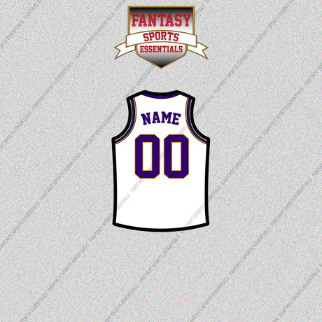 Los Angeles Lakers Personalized Current Away Jersey Glossy Stickers
