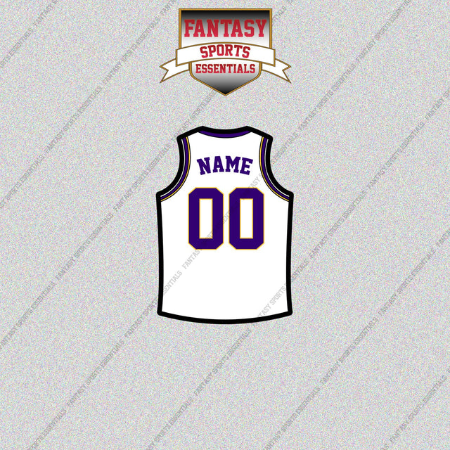 Los Angeles Lakers Personalized Current Away Jersey Glossy Stickers