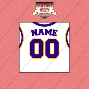 Los Angeles Lakers Personalized Current Away Jersey Wall Art Prints
