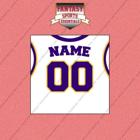 Los Angeles Lakers Personalized Current Away Jersey Wall Art Prints
