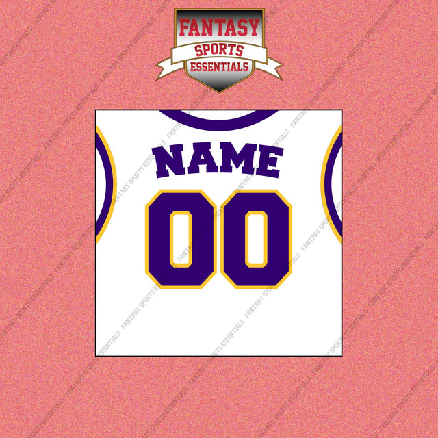 Los Angeles Lakers Personalized Current Away Jersey Wall Art Prints