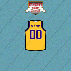 Los Angeles Lakers Personalized Current Home Jersey Car Decals