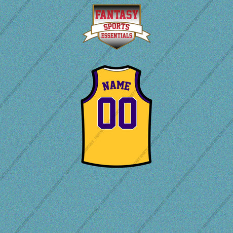 Los Angeles Lakers Personalized Current Home Jersey Car Decals