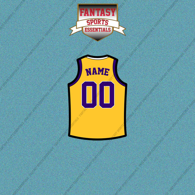 Los Angeles Lakers Personalized Current Home Jersey Car Decals