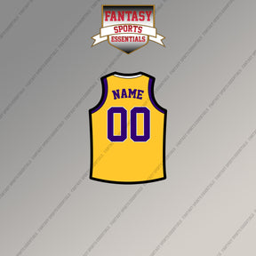 Los Angeles Lakers Personalized Current Home Jersey Magnets