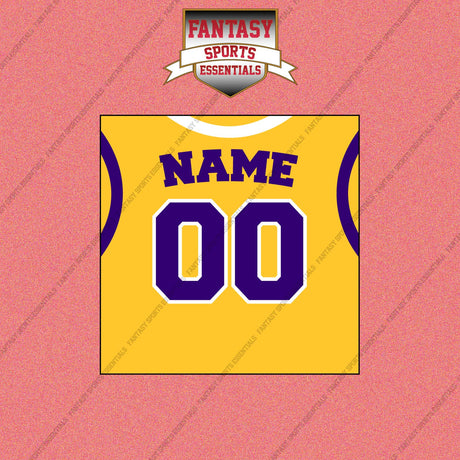 Los Angeles Lakers Personalized Current Home Jersey Wall Art Prints