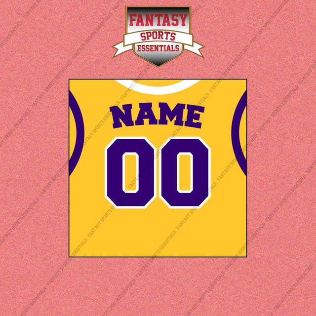 Los Angeles Lakers Personalized Current Home Jersey Wall Art Prints