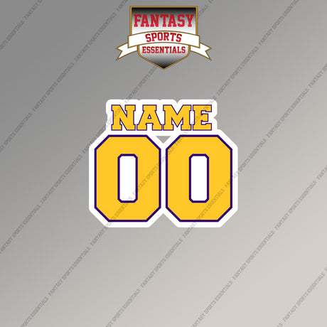 Los Angeles Lakers Personalized Current Name and Number Magnets