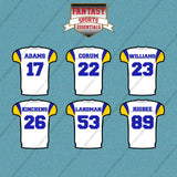 Los Angeles Rams 2025 Away Jersey Car Decals (Choose Your Player) Page 2