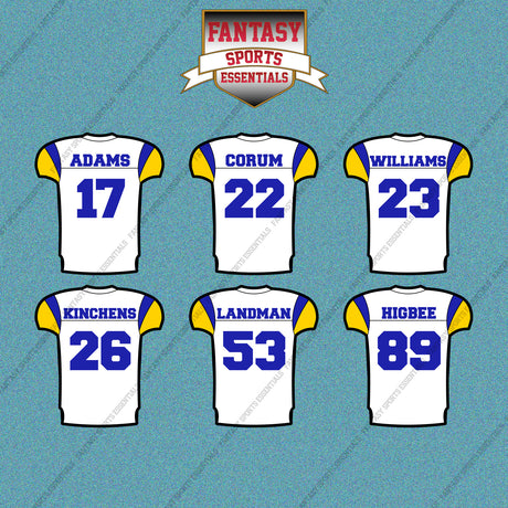 Los Angeles Rams 2025 Away Jersey Car Decals (Choose Your Player) Page 2
