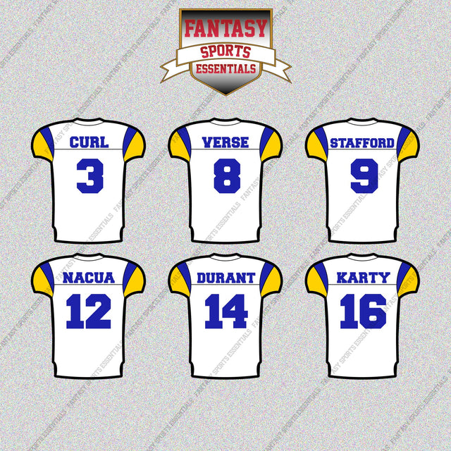 Los Angeles Rams 2025 Away Jersey Glossy Stickers (Choose Your Player) Page 1