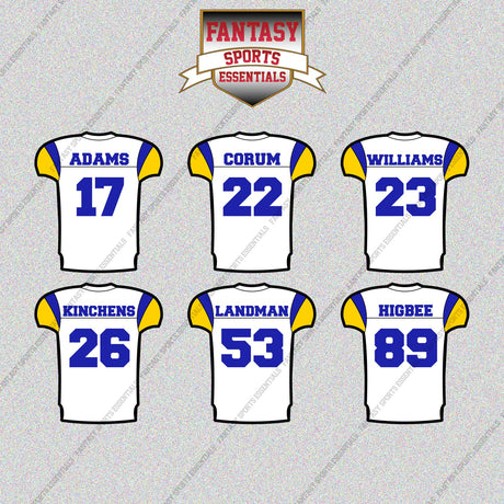 Los Angeles Rams 2025 Away Jersey Glossy Stickers (Choose Your Player) Page 2
