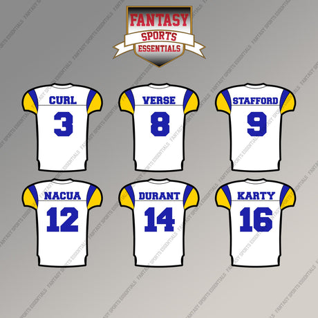 Los Angeles Rams 2025 Away Jersey Magnets (Choose Your Player) Page 1