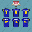 Los Angeles Rams 2025 Home Jersey Car Decals (Choose Your Player) Page 1