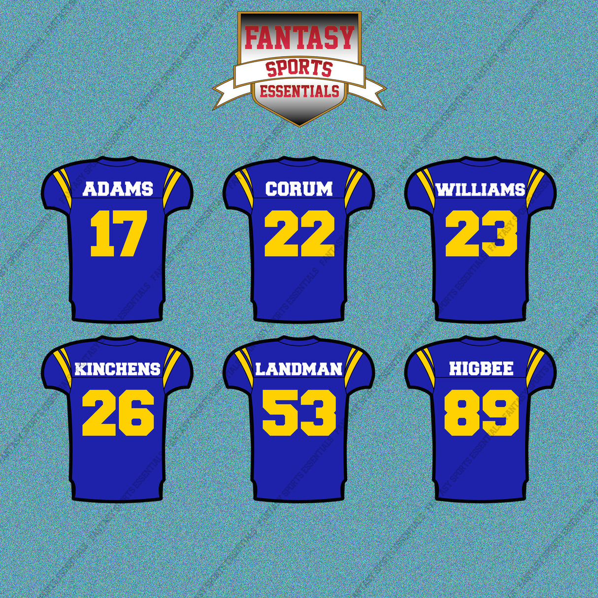 Los Angeles Rams 2025 Home Jersey Car Decals (Choose Your Player) Page 2