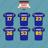 Los Angeles Rams 2025 Home Jersey Car Decals (Choose Your Player) Page 2