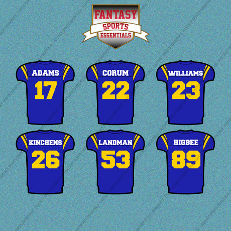 Los Angeles Rams 2025 Home Jersey Car Decals (Choose Your Player) Page 2