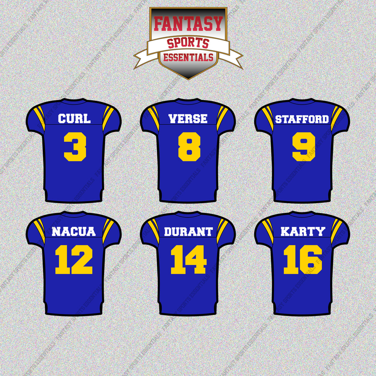 Los Angeles Rams 2025 Home Jersey Glossy Stickers (Choose Your Player) Page 1