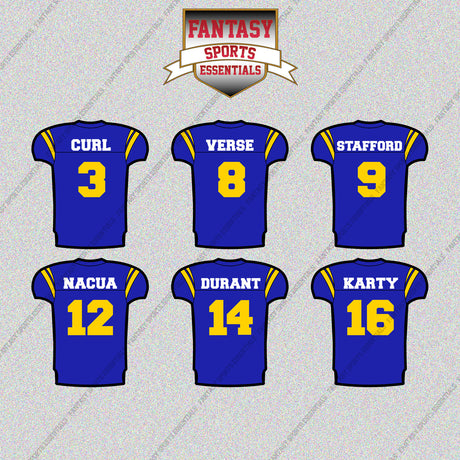 Los Angeles Rams 2025 Home Jersey Glossy Stickers (Choose Your Player) Page 1