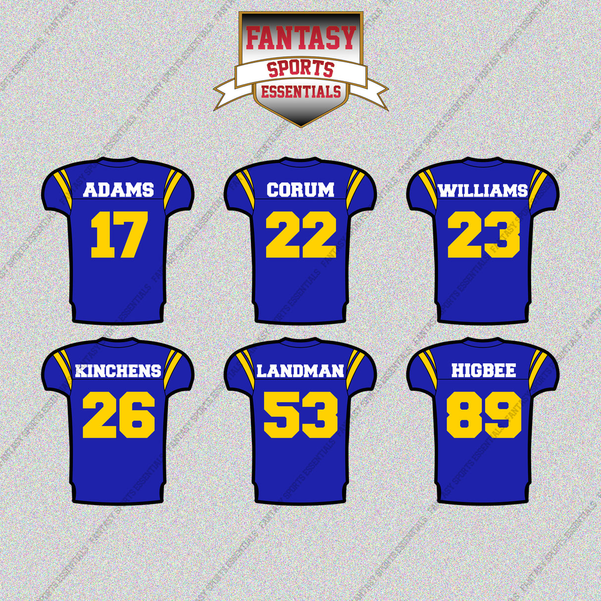 Los Angeles Rams 2025 Home Jersey Glossy Stickers (Choose Your Player) Page 2