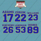 Los Angeles Rams 2025 Name and Number Car Decals (Choose Your Player) Page 2