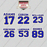 Los Angeles Rams 2025 Name and Number Glossy Stickers (Choose Your Player) Page 2