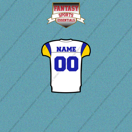 Los Angeles Rams Personalized Current Away Jersey Car Decals