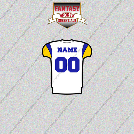 Los Angeles Rams Personalized Current Away Jersey Glossy Stickers