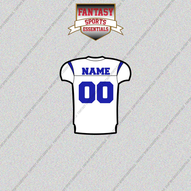 Los Angeles Rams Personalized Current Away Jersey Glossy Stickers