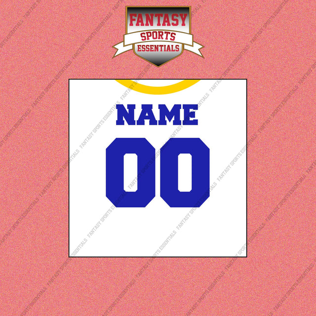 Los Angeles Rams Personalized Current Away Jersey Wall Art Prints