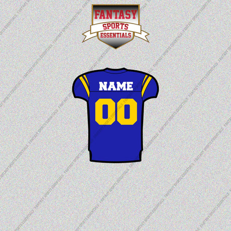 Los Angeles Rams Personalized Current Home Jersey Glossy Stickers