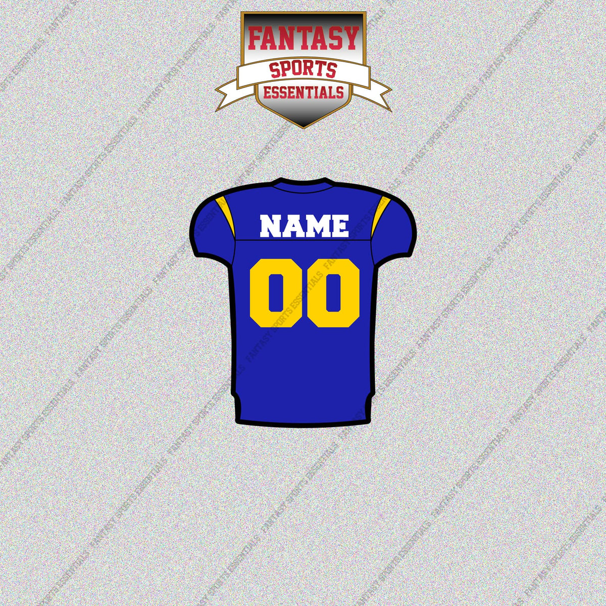 Los Angeles Rams Personalized Current Home Jersey Glossy Stickers