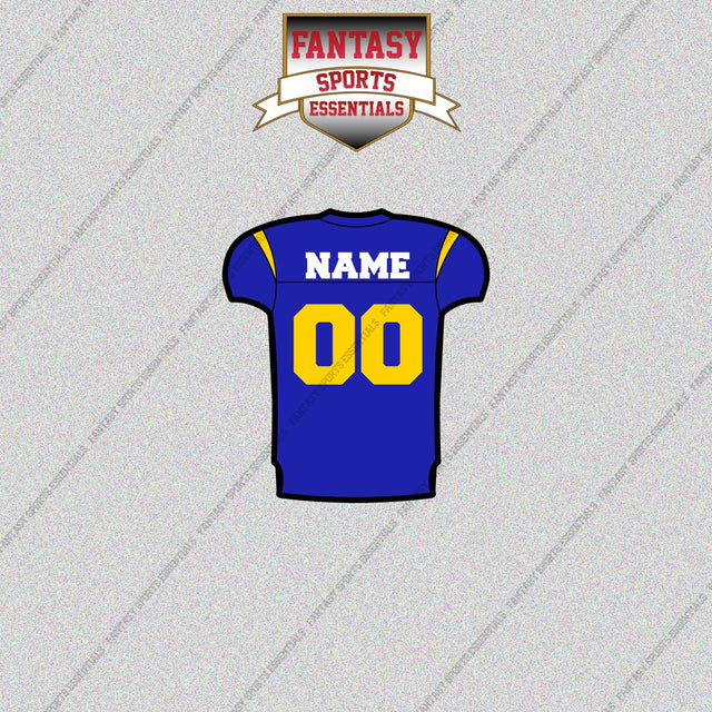 Los Angeles Rams Personalized Current Home Jersey Glossy Stickers