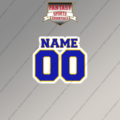 Los Angeles Rams Personalized Current Name and Number Magnets