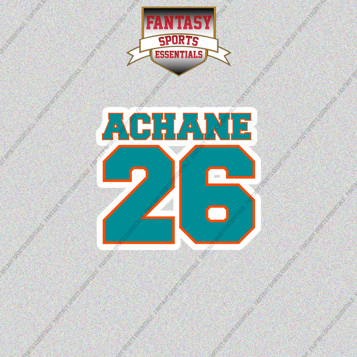 2026 Miami Dolphins Name and Number Glossy Stickers (Choose Your Player)