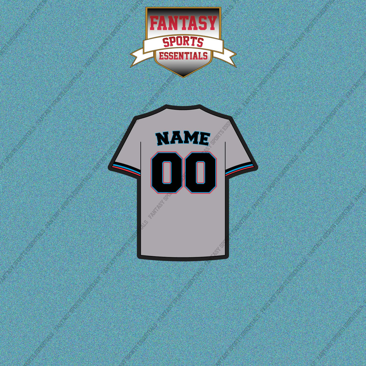 Miami Marlins Personalized Current Away Jersey Car Decals