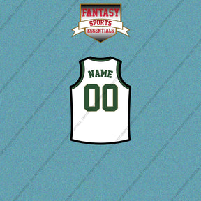 Milwaukee Bucks Personalized Current Away Jersey Car Decals
