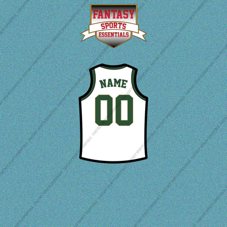Milwaukee Bucks Personalized Current Away Jersey Car Decals