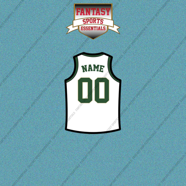 Milwaukee Bucks Personalized Current Away Jersey Car Decals