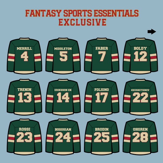 Minnesota Wild 2024 Home Jersey Matte Stickers