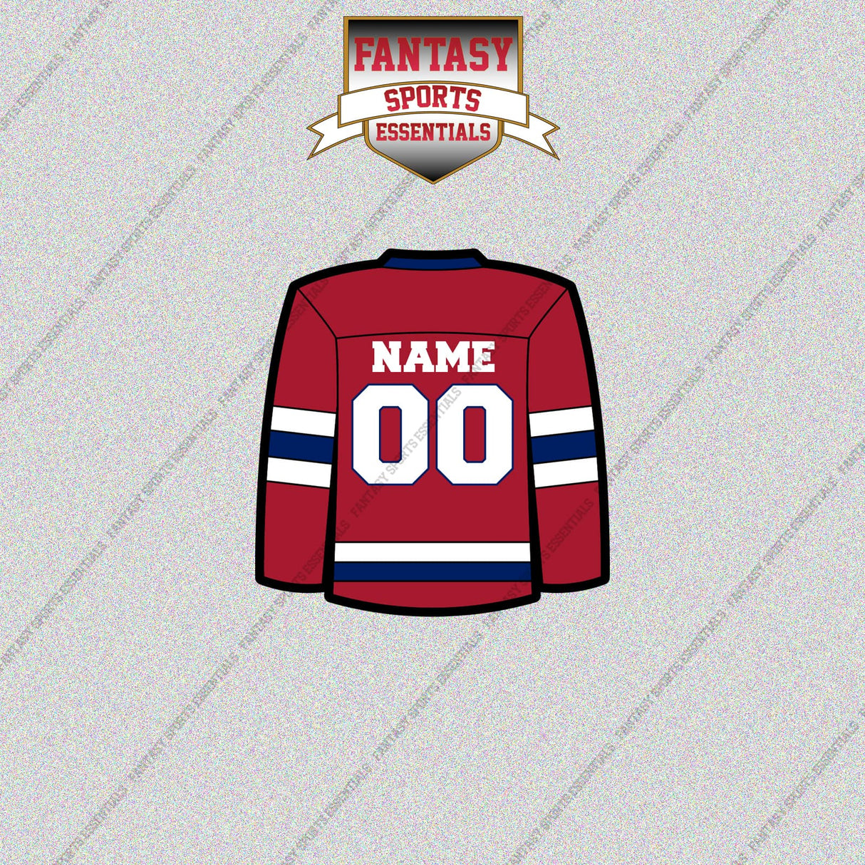 Montreal Canadiens Personalized Current Home Jersey Glossy Stickers (Enter Your Name and Number)