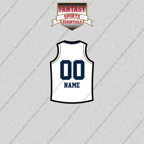 Memphis Grizzlies Personalized Current Away Jersey Glossy Stickers