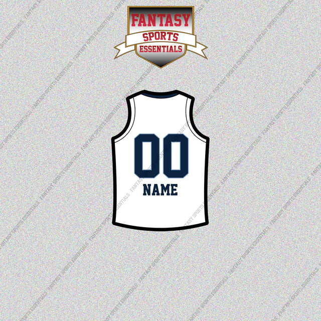 Memphis Grizzlies Personalized Current Away Jersey Glossy Stickers