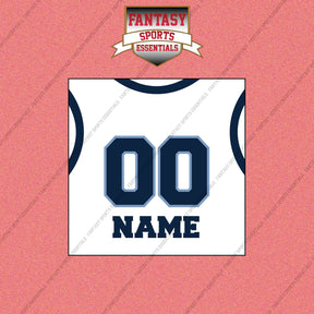 Memphis Grizzlies Personalized Current Away Jersey Wall Art Prints