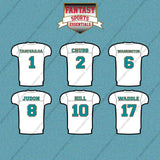 Miami Dolphins 2025 Away Jersey Car Decals (Choose Your Player) Page 1