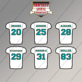 Miami Dolphins 2025 Away Jersey Magnets (Choose Your Player) Page 2